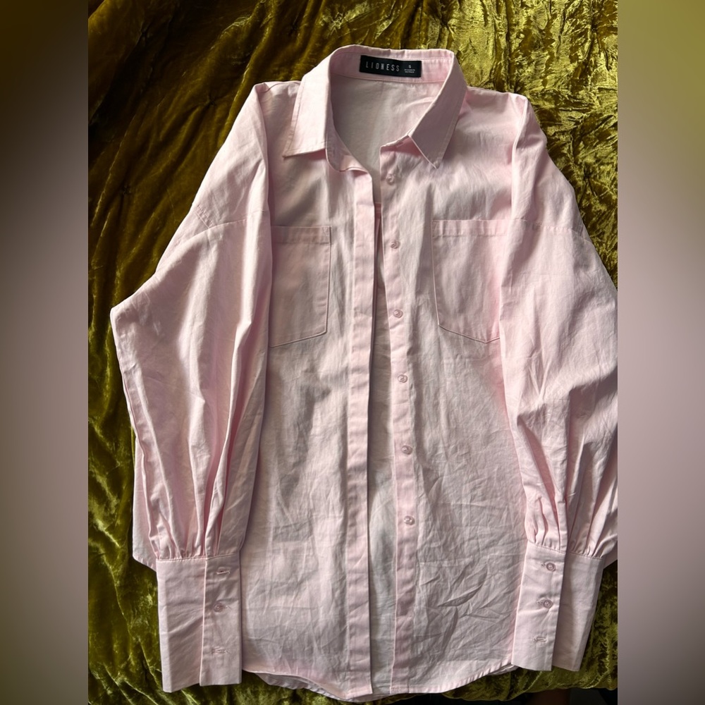 Pink Oversized Button Up